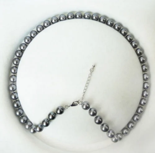 Оптовая продажа элегантное жемчужное ожерелье 8 мм белого синего золотого