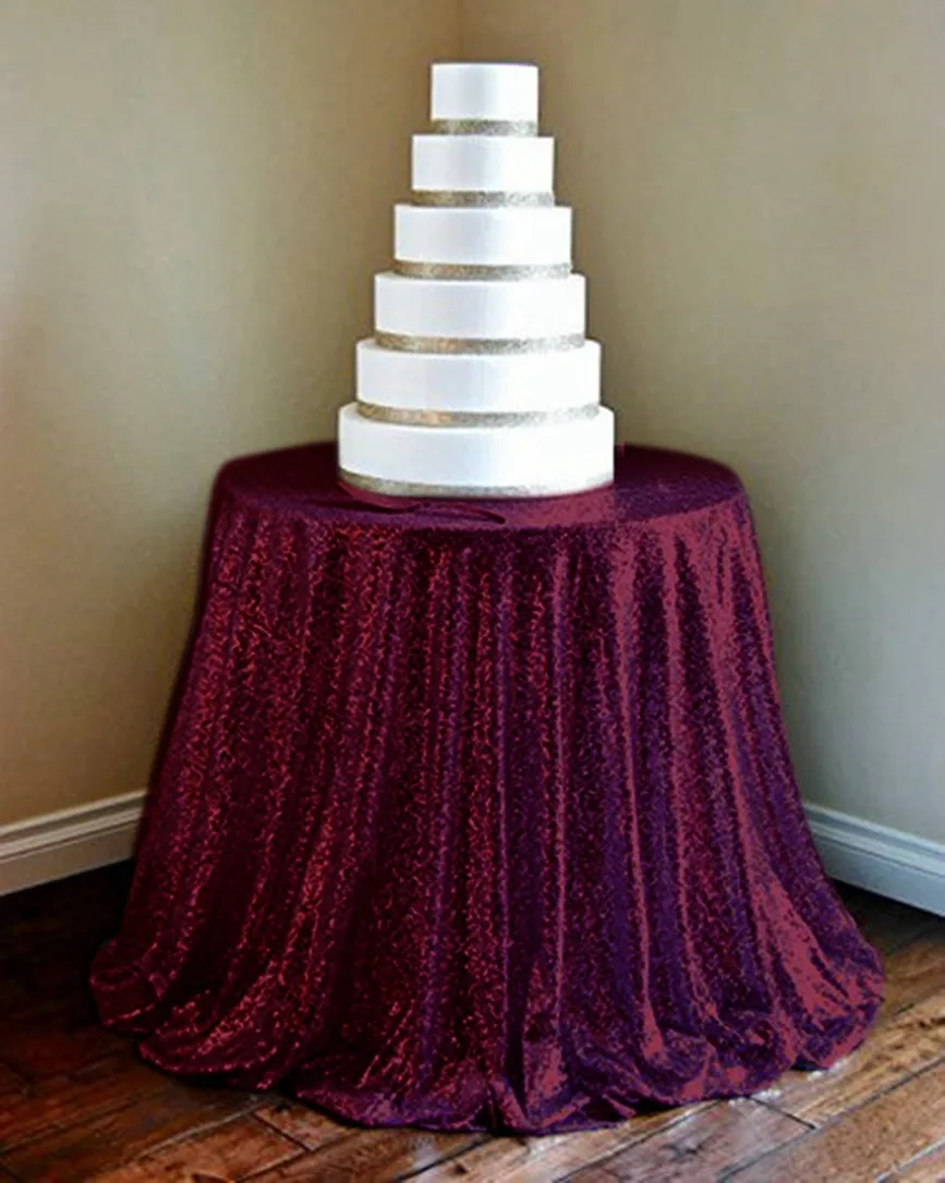 Блесток Бургундия скатерти круглый стол покрытие 60 дюймов Крытый открытый