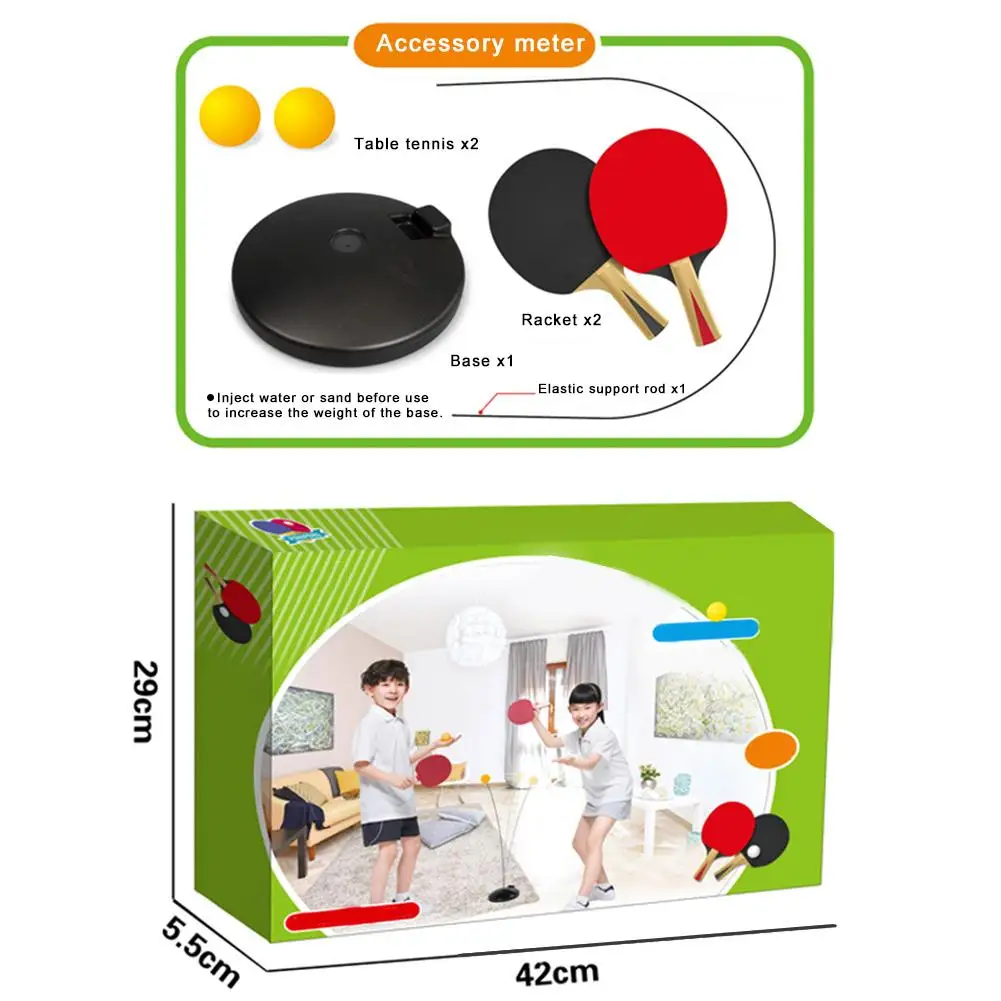

Adjustable Flexible Shaft Practice Office Racket Rebound Myopia Prevention Children Sucked Type Home Table Tennis Trainer Set