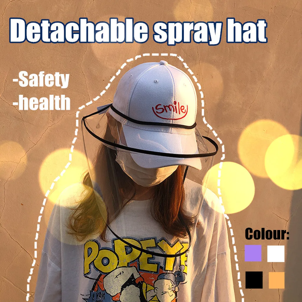 

Anti-spitting Protective Hat Dustproof Cover Peaked Cap Hat Adjustable Size #3