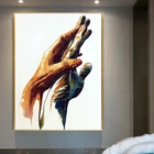 Абстрактная картина маслом руки на холсте романтическая Настенная картина Куадрос для гостиной домашний декор постеры и печатные картины