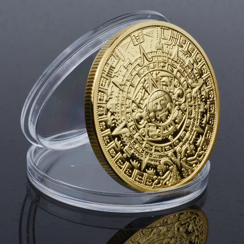 Памятная монета легенда майя коллекционная металлическая культуры Майя | Дом и