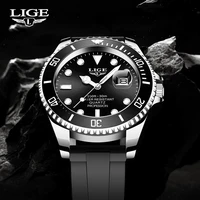 lige mens military sport watches men waterproof fashion black silicone strap wristwatch man luxury top brand luminous watchbox