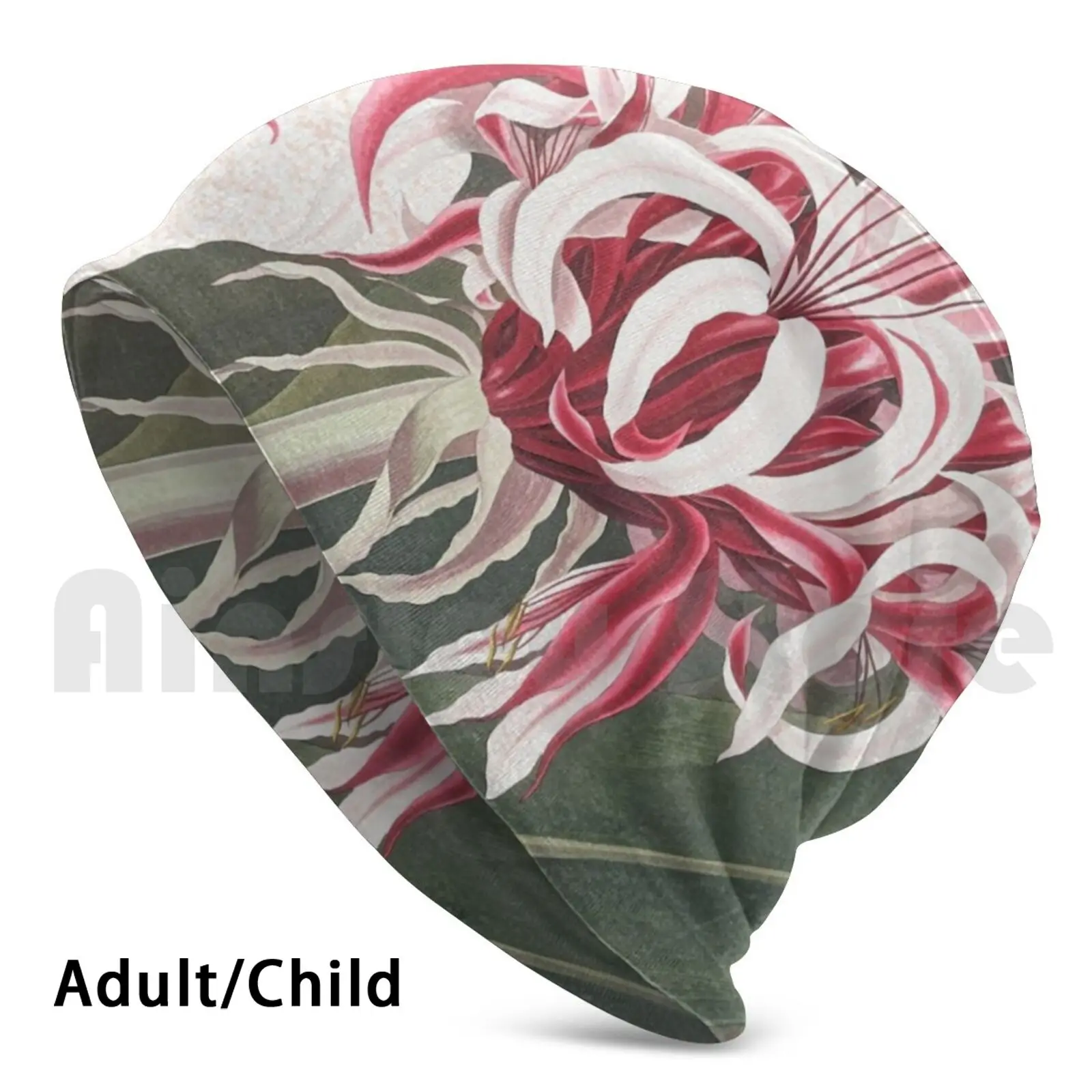 

Шапка-бини Женская ботаническая, пуловер с акварельными цветами и лилиями, Удобная шапка с цветочным принтом, для весны и лета