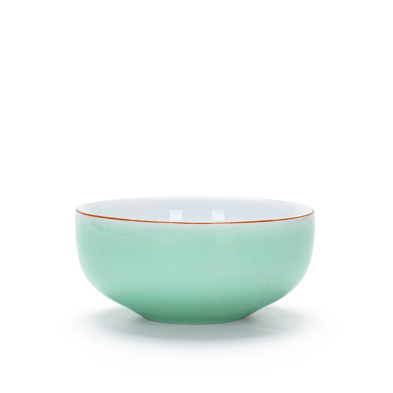 Китай Celadon зеленый Мини чайная чашка маленькая чашка чайный набор кунг-фу аксессуары чайная чаша оптом подарки - Цвет: Зеленый