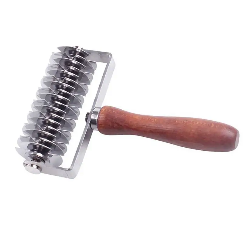 Нержавеющая сталь решетчатый резец ролик выпечки хлеба с колеса пиццы тесто для