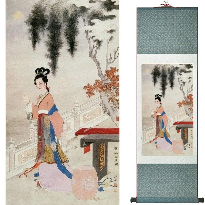 

Pretty girl painting Chinese Art Painting Home Office Decoration Chinese painting art figure painting 20190816024