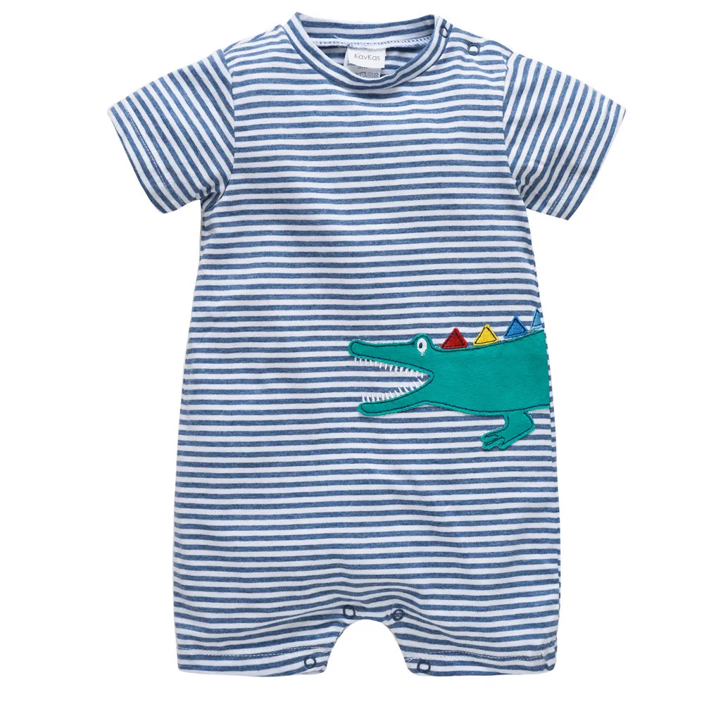 Kavkas/Детские комбинезоны для мальчиков и девочек 2020 хлопковая одежда с короткими