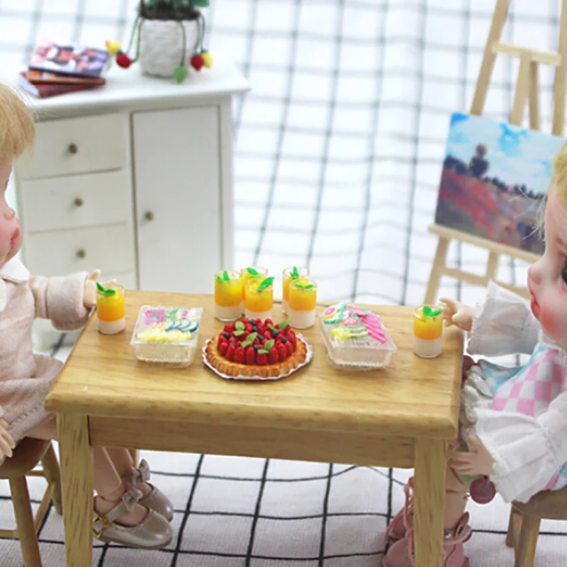 1 шт. миниатюрный кукольный домик сделай сам пудинг манго аксессуары для кукол в