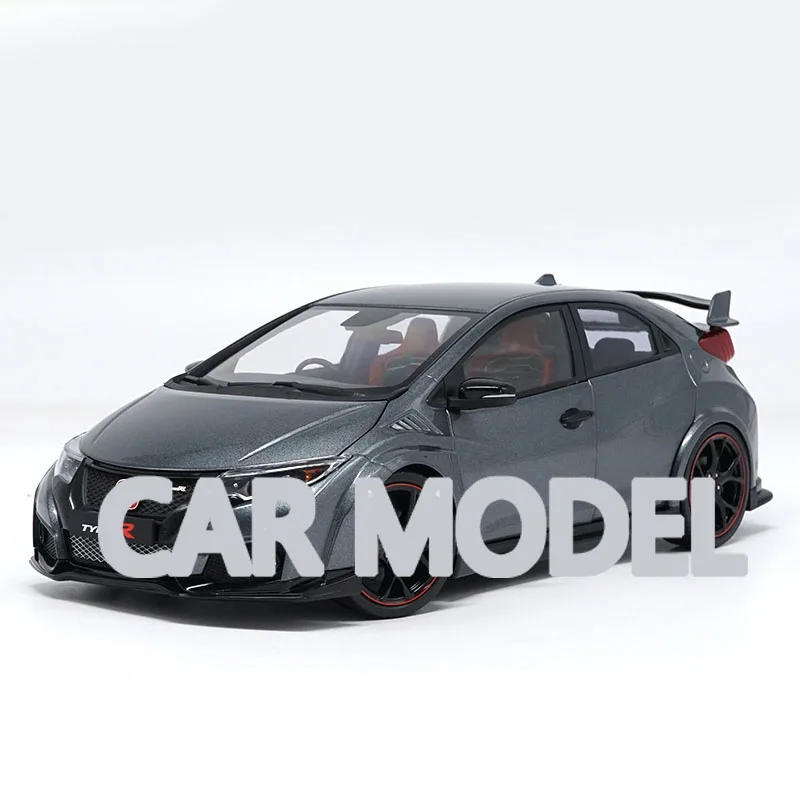 1:18 Масштаб сплава игрушечные транспортные средства Ebbro CIVIC Тип R автомобиль модель детских игрушечных автомобилей авторизованный игрушки для детей - Цвет: Серый