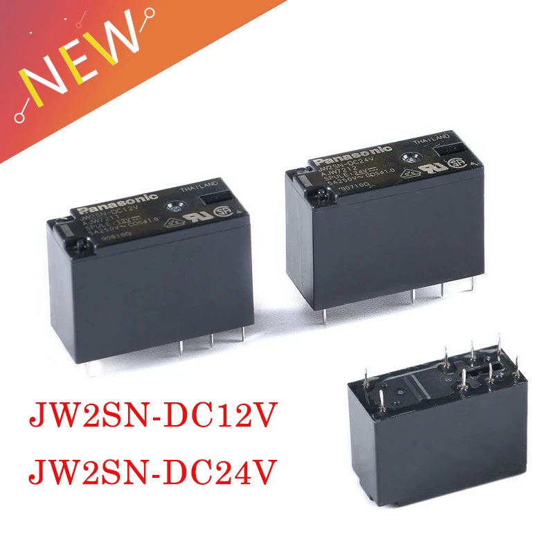 Реле питания постоянного тока 5A 12V 24V 8Pin JW2SN DC24V AJW7212 DC12V AJW7211|Реле| |