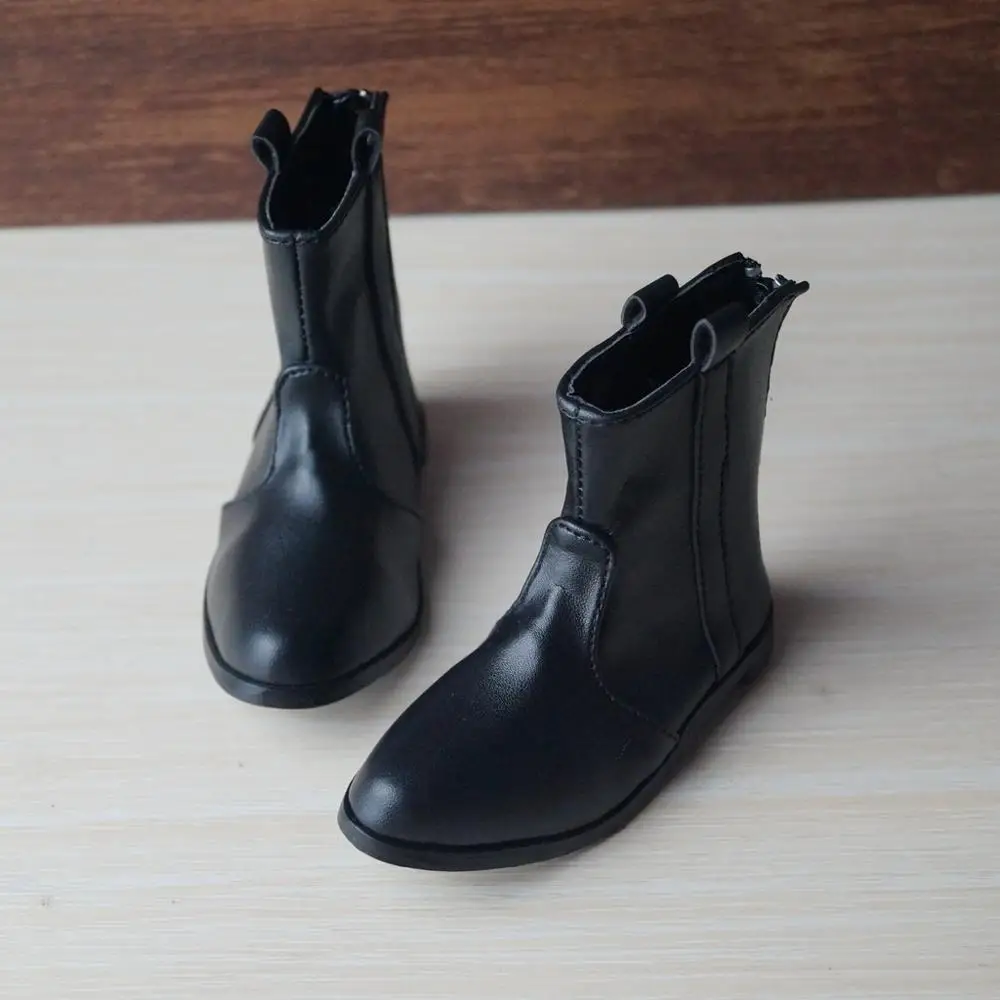 

BJD Black Boots Shoes Flats Synthetic Leather For 70cm+ Tall Strong Uncle Male SOOM EID DK DD Doll Free Shipping