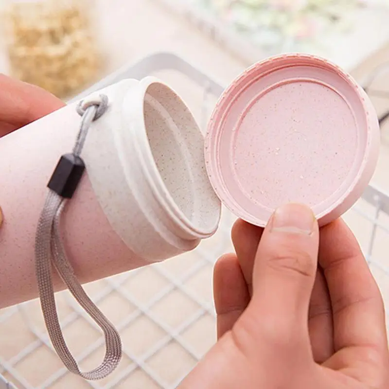 Кружка термос из пшеничной соломы 300 мл|Одноразовые пластиковые стаканы| |