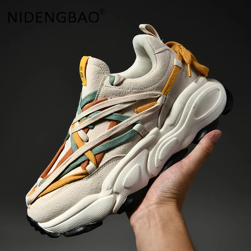 Fashion Unisex Platform Shoes 2021 Men Women Chunky Sneakers Street Style Heighten Breathable Luxury Outdoor Running Sports Shoe