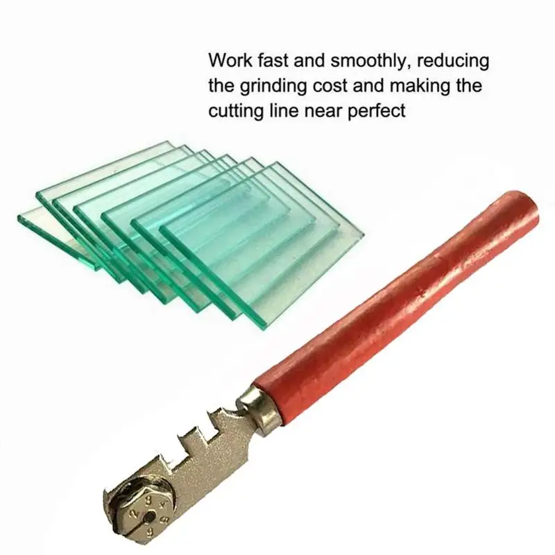 

1-9mm Glass Tile Professional Portable Diamond Tipped Multifunctional Alloy Roller Tool Cutting Hand Hard Window Craft O2H1