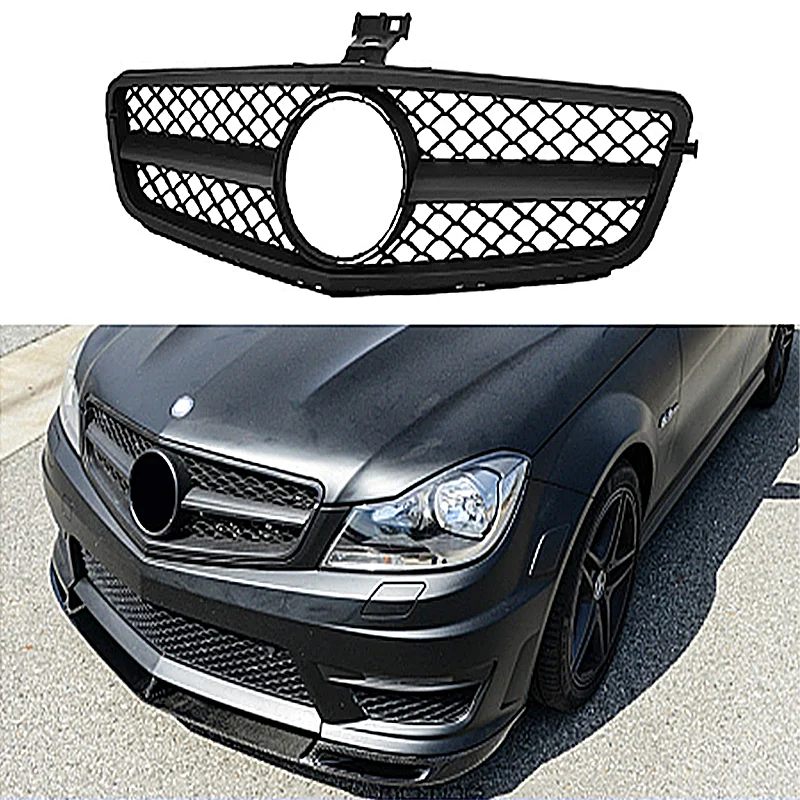 1 шт. ABS авто передний бампер Стайлинг для Mercedes Benz C Class C63 2008 2014 C180 C250 C300 C200 W204 гриль