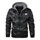 Осень-зима 2021, мужская кожаная мотоциклетная куртка для bmw, ветровка, куртки с капюшоном, мужская верхняя одежда, теплые байкерские полиуретановые куртки lp