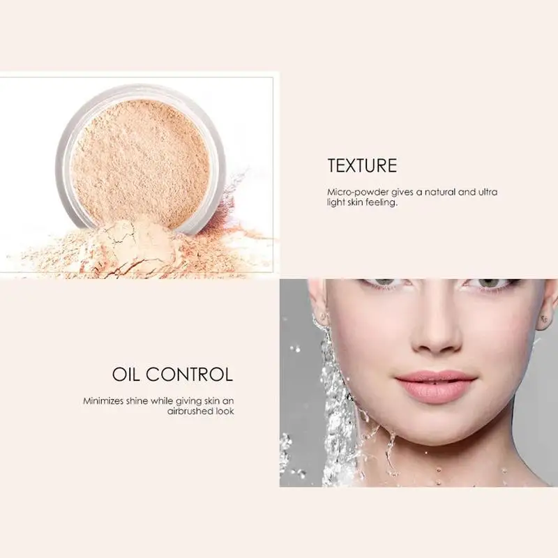 

New Cosmetic Powder 3 Color Loose Powder Makeup Waterproof Ddry Skin Powder Loose Powder