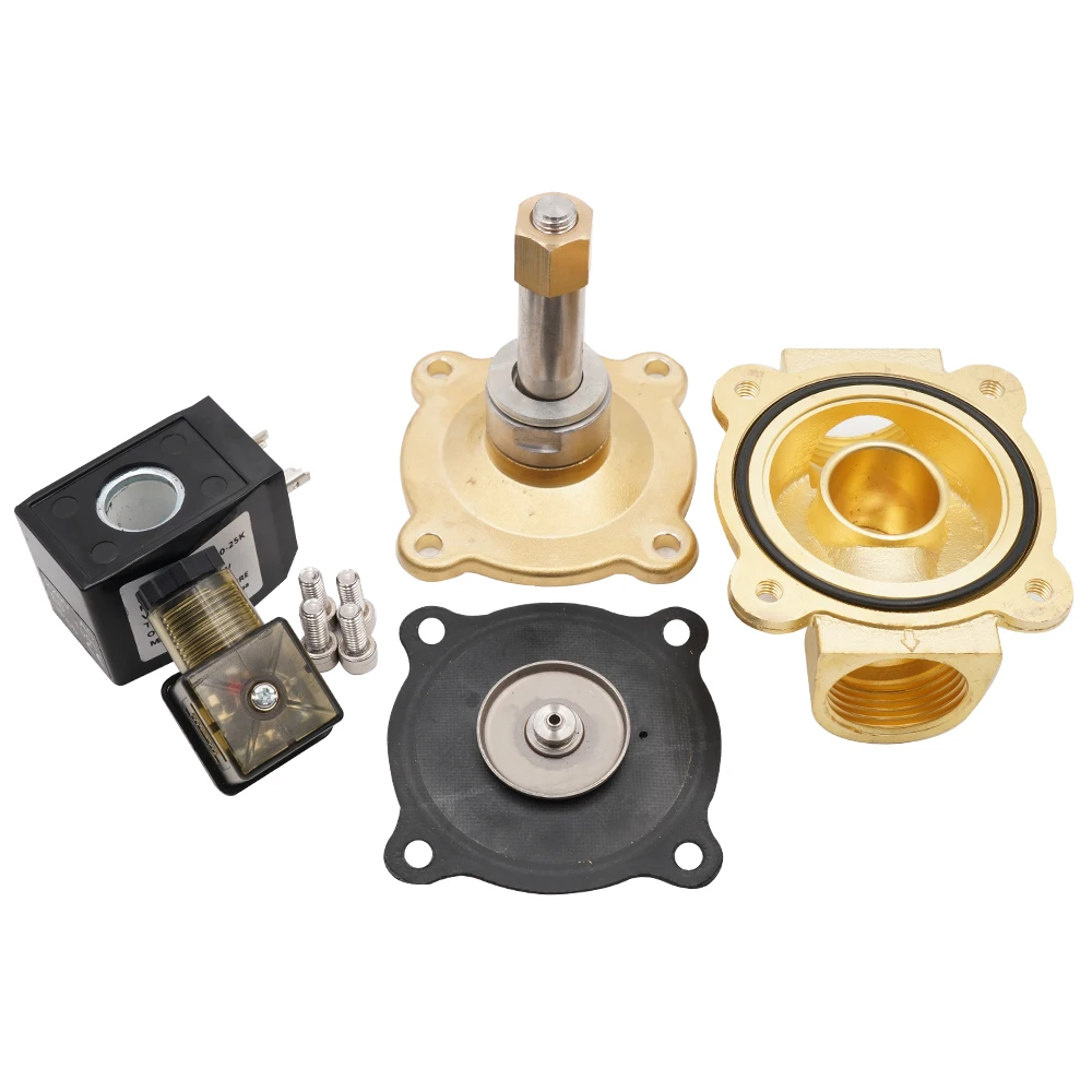 Латунный нормально открытый Соленоидный клапан G3/8 &quotдо G2&quot NBR EPDM витонное