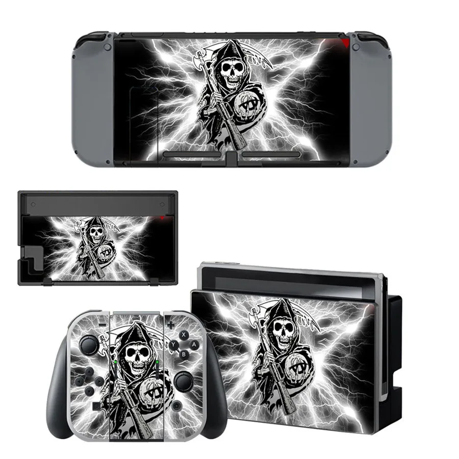 Стильная виниловая наклейка в виде черепа для консоли Nintendo Switch NS NX и игровых