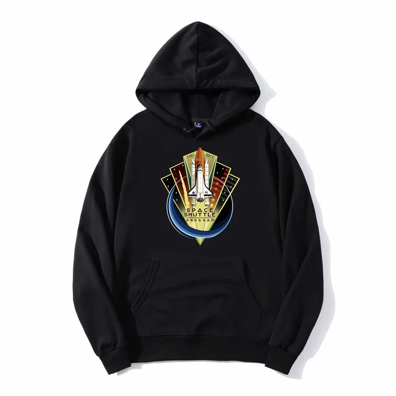 

Hoodie 60 Th Anniversary Space Shuttle Program 1981 - 2011 History Men Hooded Sweatshirt Fleece Hoodies Streetwear Jacket