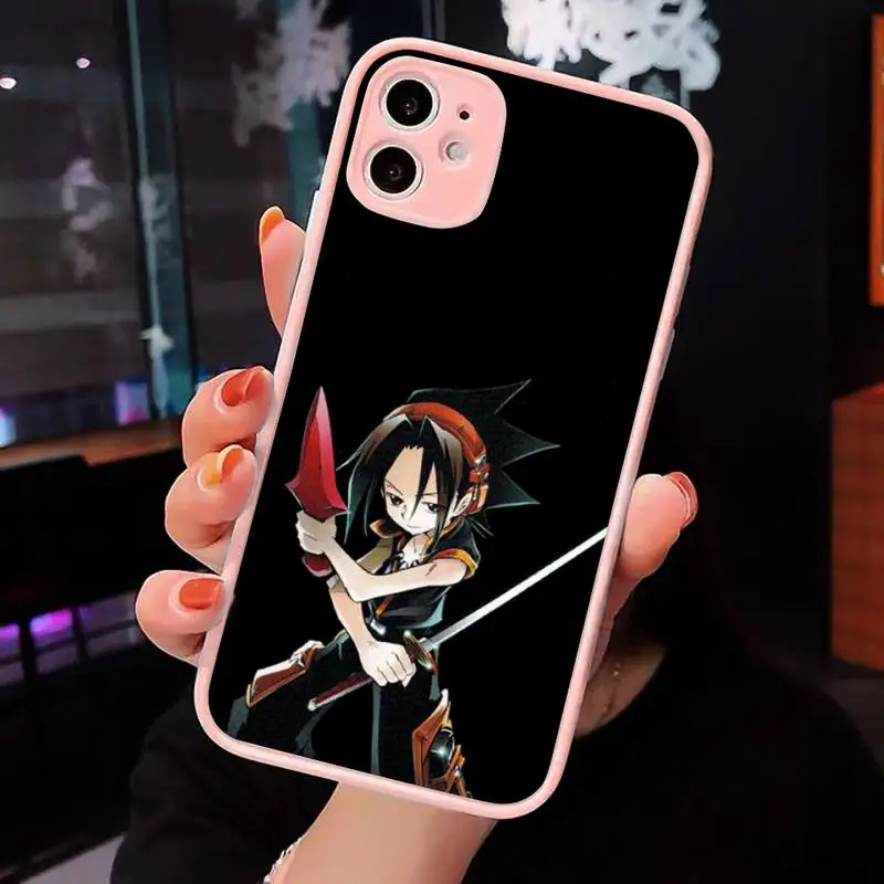 

Anime Shaman King Phone Case Matte transparent For Pink iPhone 12 Mini 11 Pro XR XS Max 7 8 Plus X Back Cover
