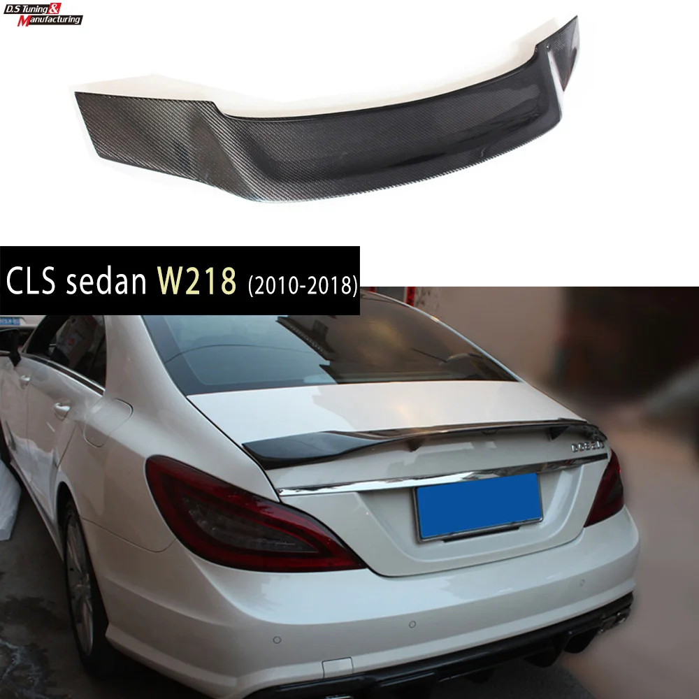 

W218 спойлер из углеродного волокна с высоким откидным задним дном Ducktail для 2011 - 2018 CLS Class CLS500 CLS450 CLS350 CLS63