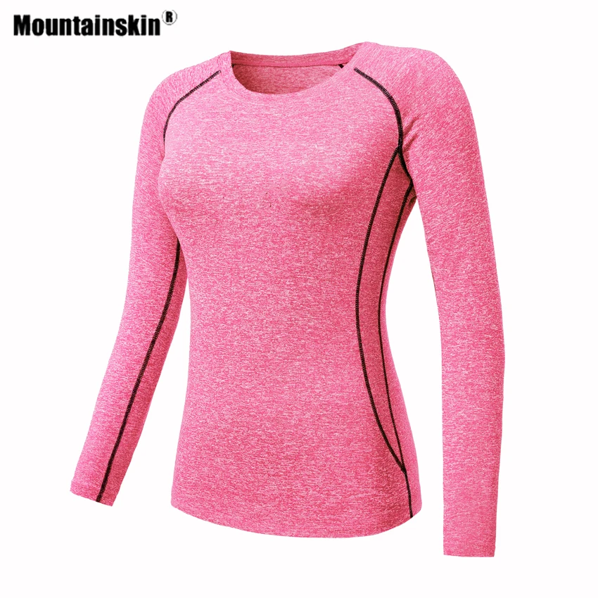 Женская быстросохнущая футболка Mountainskin кофта с длинным рукавом для активного