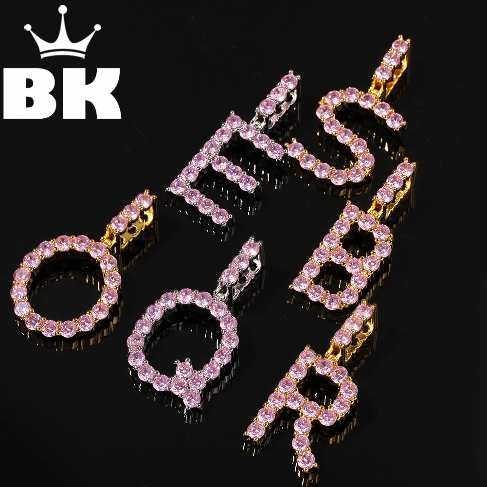 Цепочка с кулоном надписью THE BLING KING CZ Pink на заказ|Индивидуальные Ожерелья| |