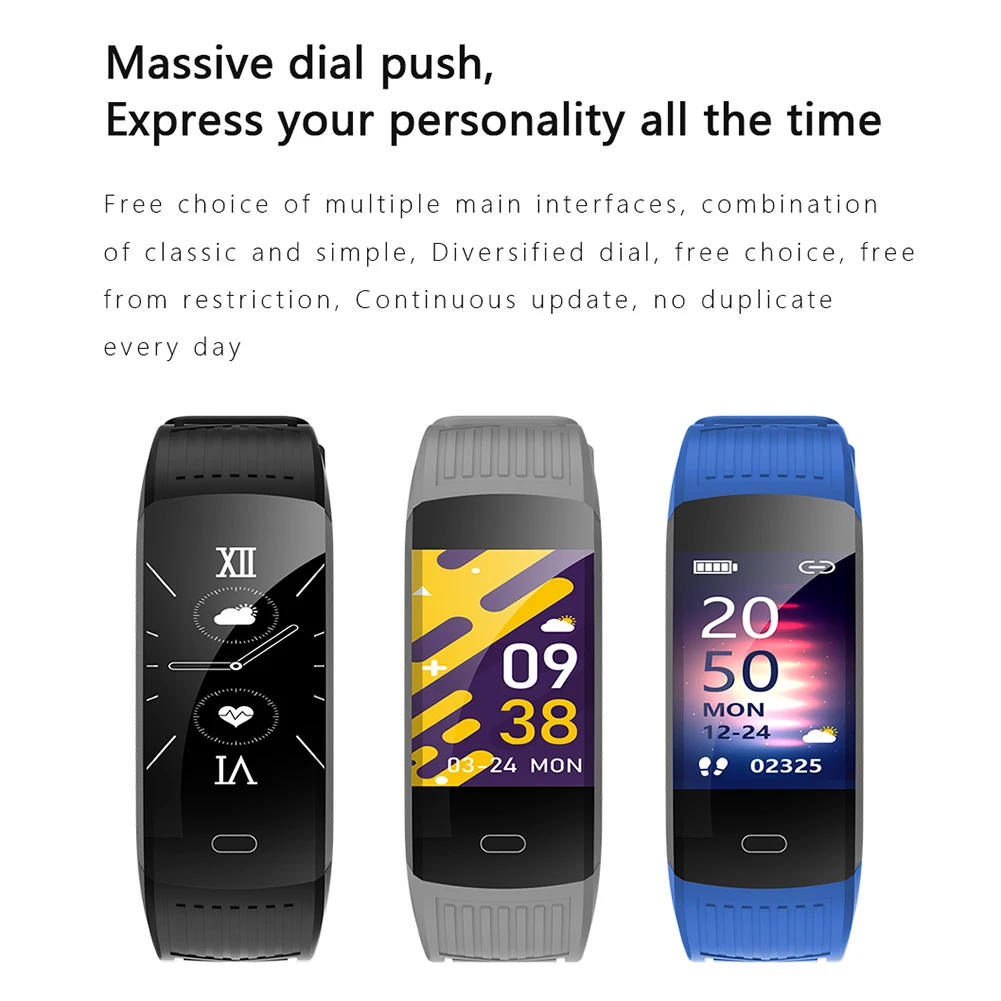 

ZERO Sports Smart Watch Bracelet Waterproof Sleep Heart Rate Blood Pressure Alarm Reminder Fitness Tracker Wristbands