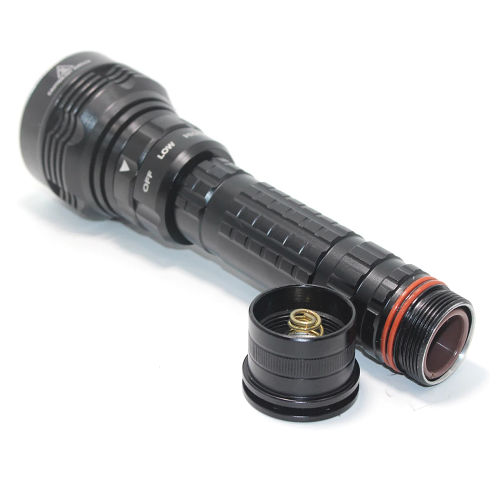 Precio Linterna De Submarinismo LED 5000LM Bajo El Agua 200m XM-5 * L2 Linterna Táctica Portátil Alimentada Por Batería 2X18650/26650