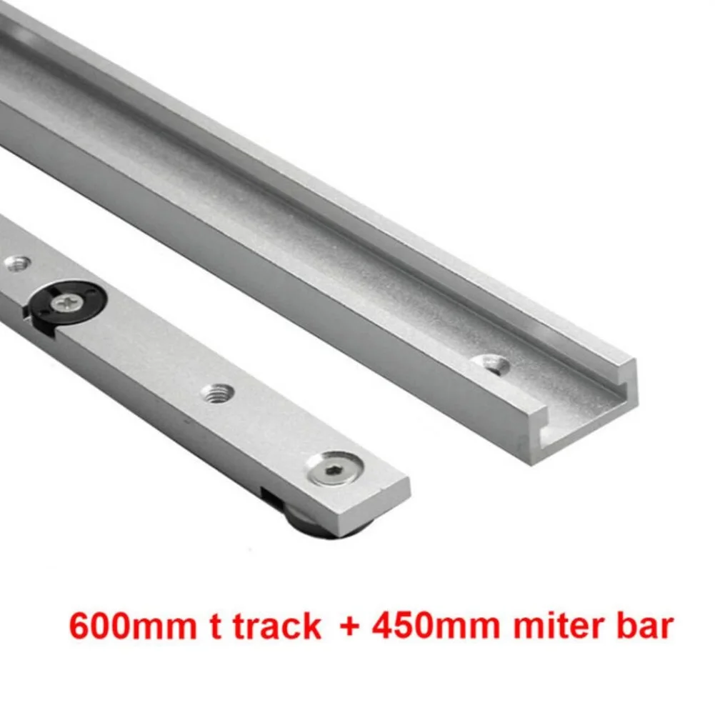 

1 Set Aluminum Alloy Miter T-Track And Miter Bar Slider Table Saw Woodworking Works Tool Workbench DIY