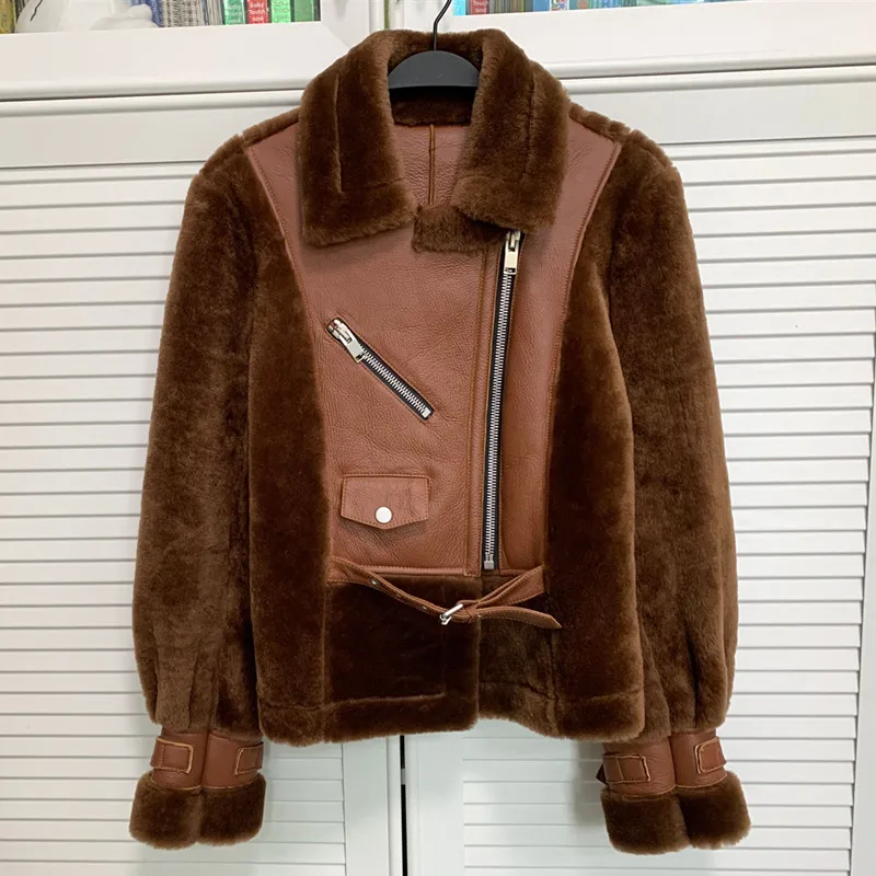 Внесезонная акция женский жилет из овечьей шкуры женская теплая куртка