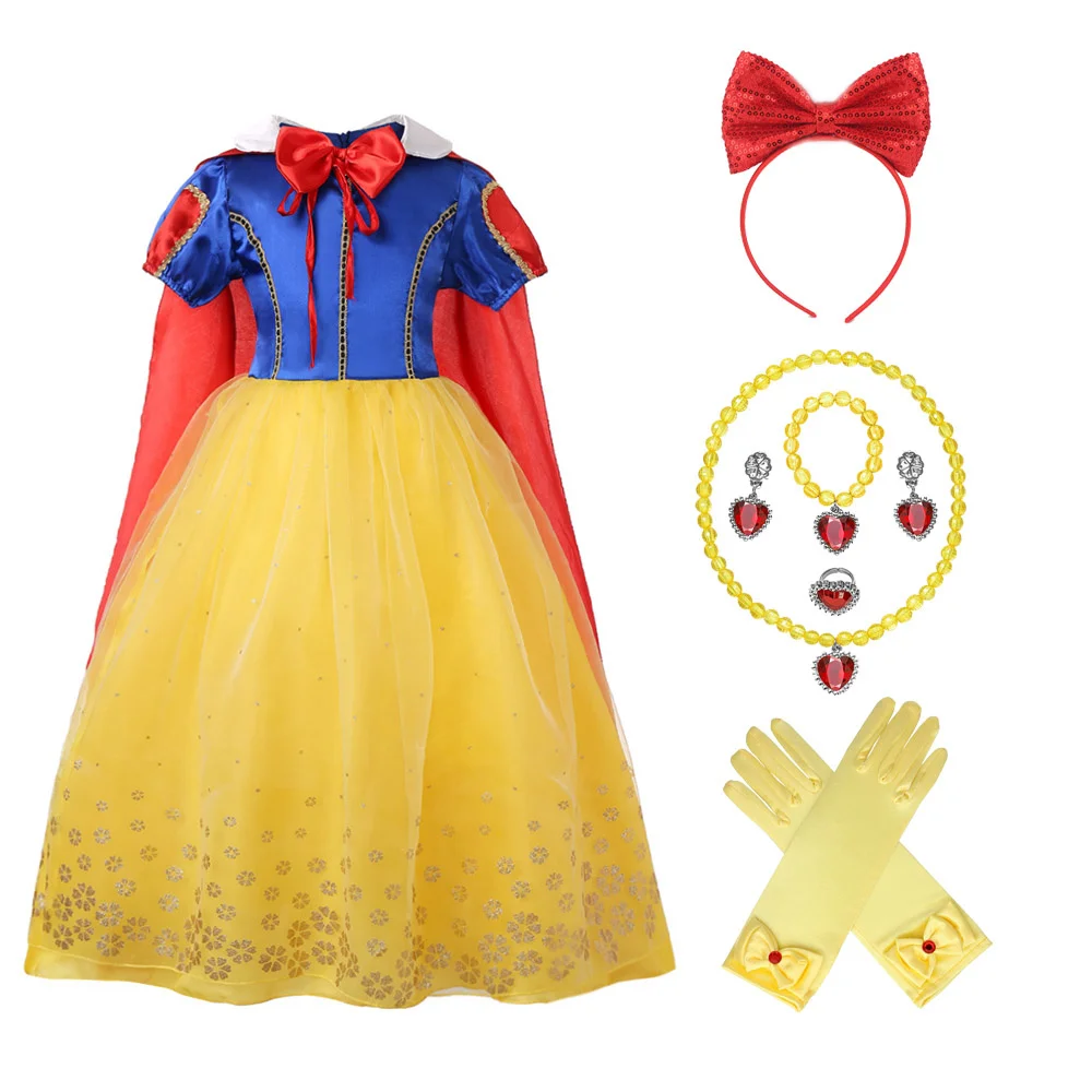 

Детское платье принцессы на Хэллоуин, с пышными рукавами, длинным плащом