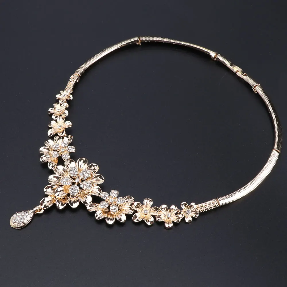 CYNTHIA Изысканная роскошь Дубай ювелирные наборы золотого цвета Индия Нигерия