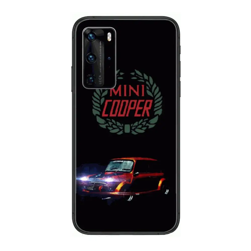 

Car Logo Mini Cooper Case Phone Case For Huawei P 40 30 20 10 9 8 Lite E Pro Plus Black Etui Coque Painting Hoesjes comic fashi