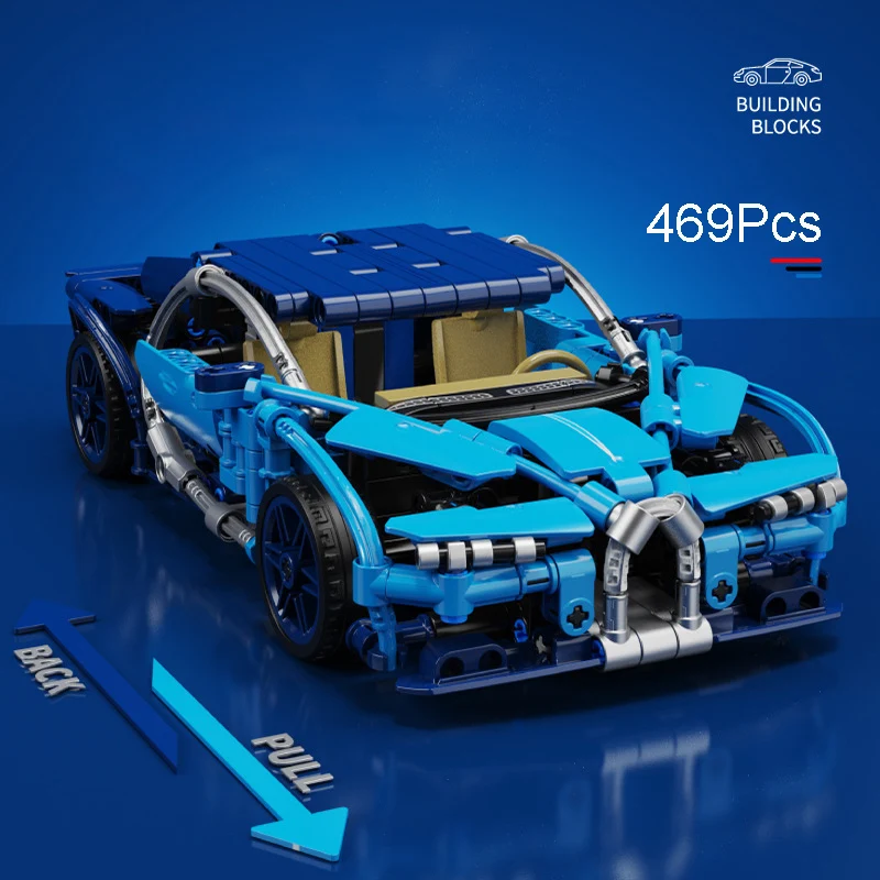 Техническая серия 469 шт. Bugattied модель спортивного автомобиля строительные блоки