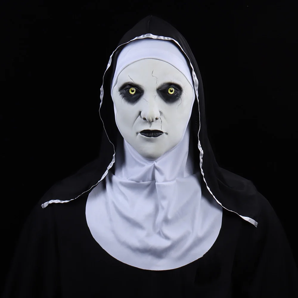 Латексная Маска для косплея страшные маски лица с шарфом Хэллоуина карнавальный