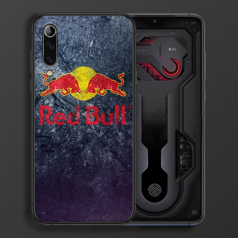 

Bull famous Drink Red Phone Case For Xiaomi Mi Note 10 A3 9 MAX 3 A2 8 9 Lite Pro Ultra black Prime Fashion Cell Luxury Etui