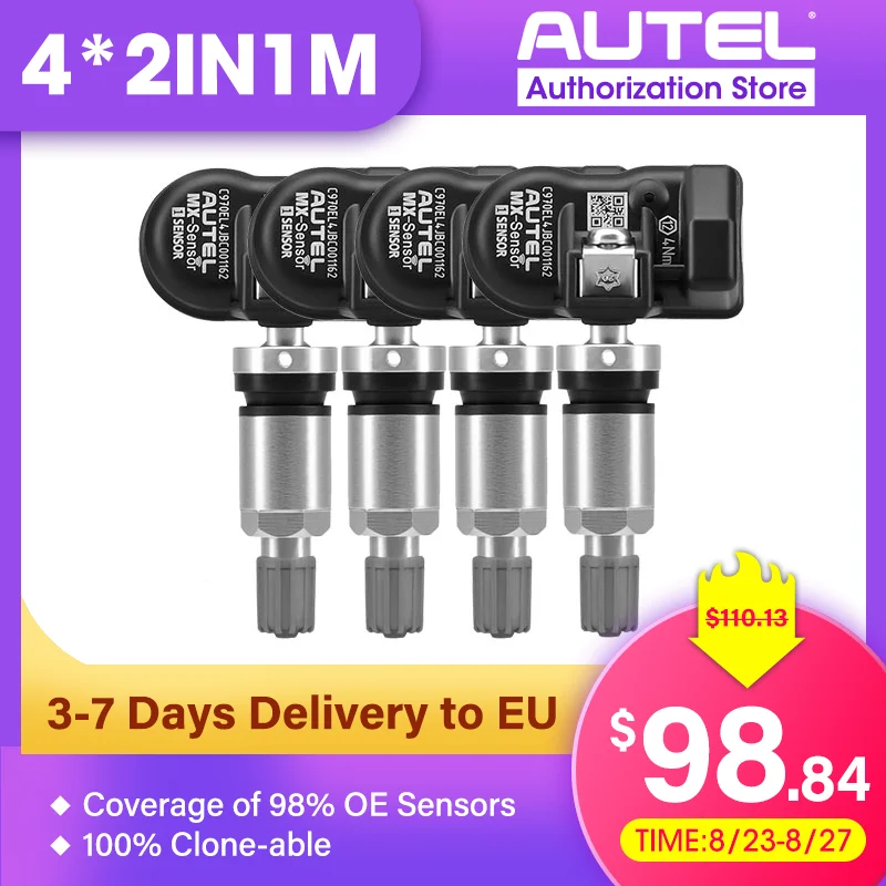 

Autel TPMS Mx-Sensor 315MHz 433MHz Sensor Tire Repair Tools Car Accessories Clone-able Programmable Sensors