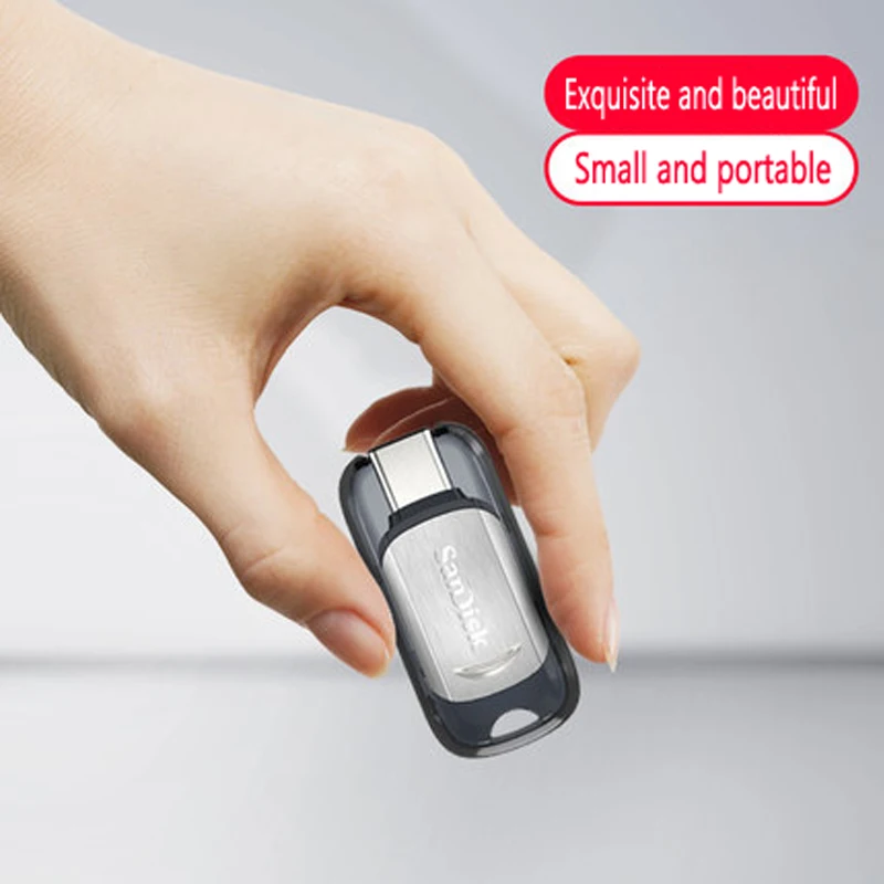 SanDisk скорость type-C Мобильный USB 3,1 флэш-накопитель CZ450 16G один интерфейс тонкий тип подходит для Mac компьютера мобильного телефона