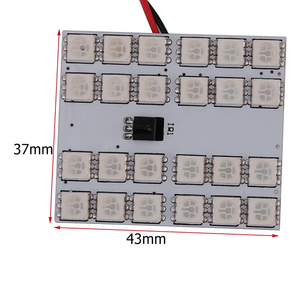 

New RGB Colorful Wireless Control 24 SMD 5050 LED Light Panel Board Car Dome Interior Reading Lamp Up to 50000 Hours