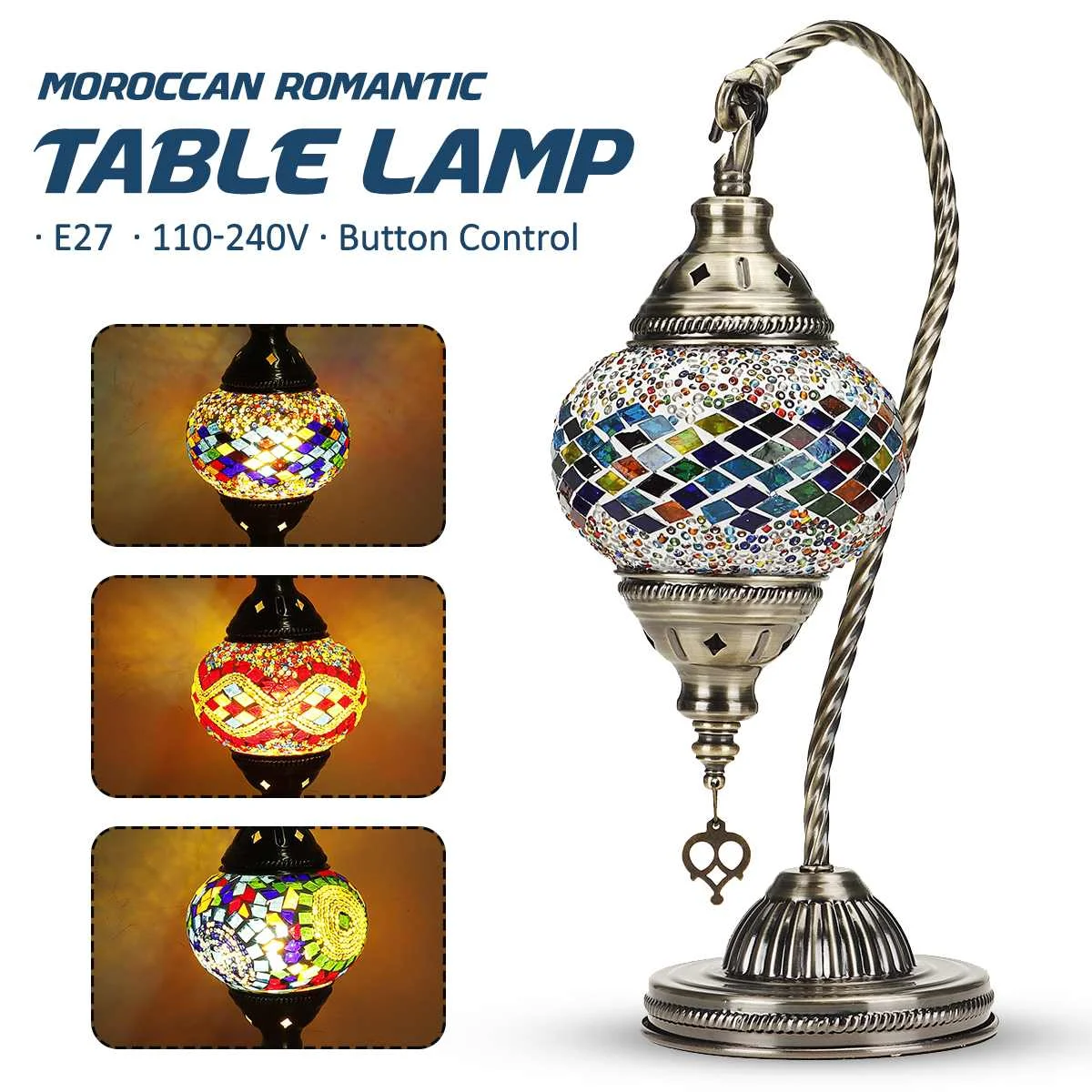 

Турецкая мозаичная настольная лампа Винтаж арт-деко ручной работы Lamparas de Меса мозаика Стекло Романтический кровать светильник Lamparas con Mosaicos