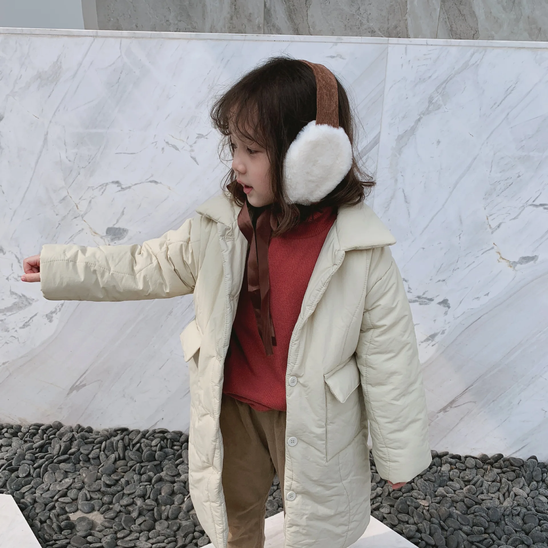 Зимняя куртка для детей мальчиков и девочек детская длинная хлопковая одежда с