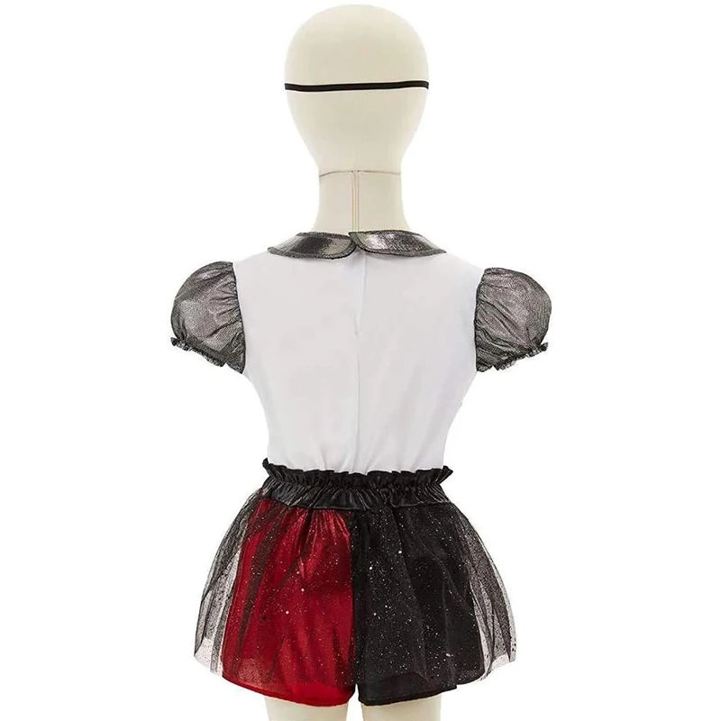 Платье для девочек с супергероем Harley Quinn повседневная одежда детский