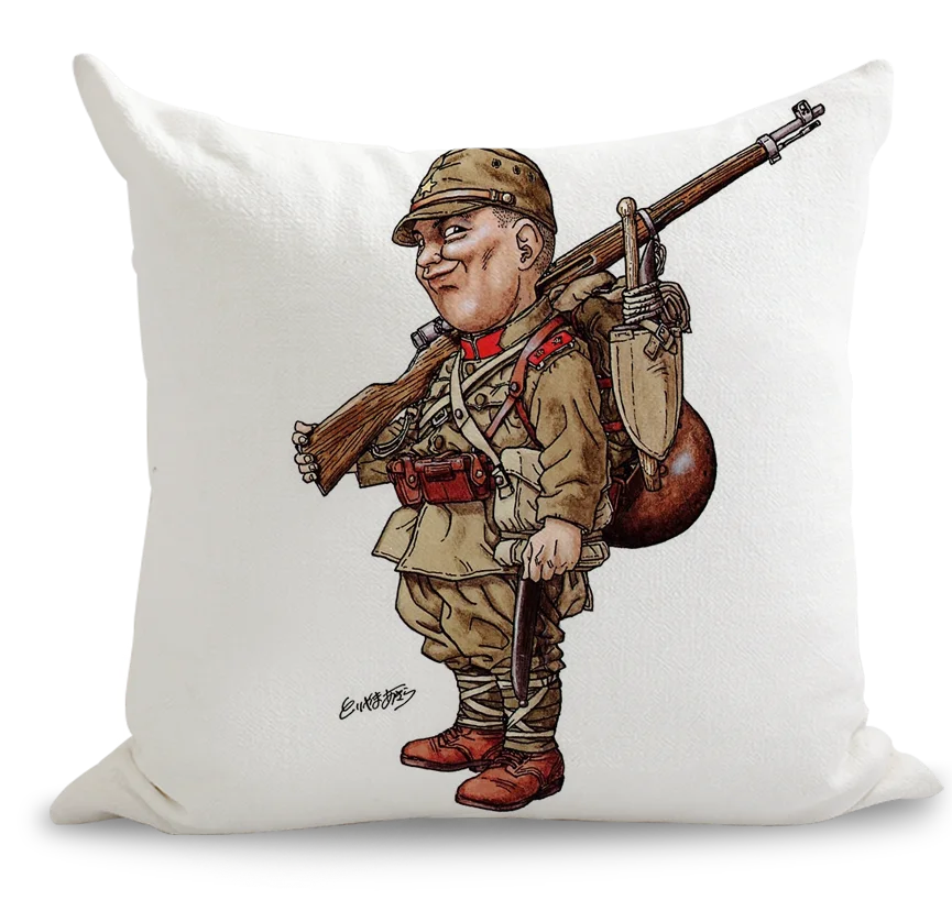Акира Торияма WW2 солдат подушка в стиле комиксов евро крышки декоративные