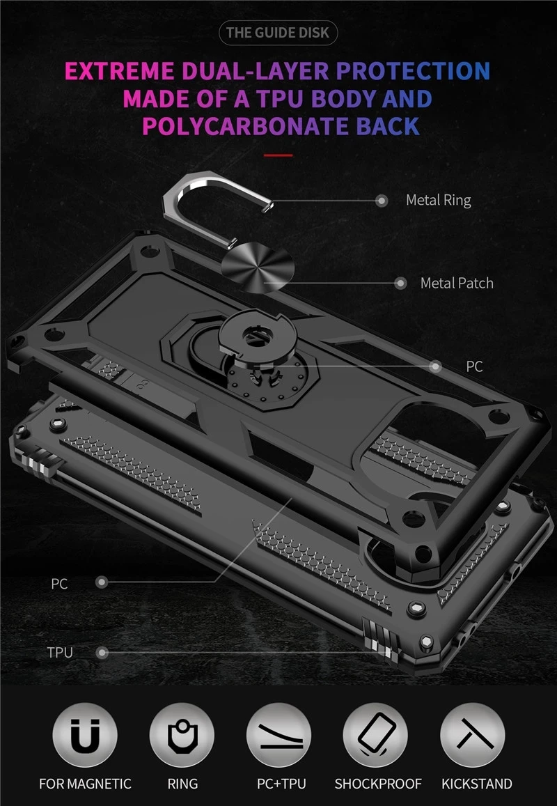 phone case for xiaomi pocophone x3 nfc pro poco x3 fashion rugged armor anti fall shockproof magnetic bracket protection cover free global shipping
