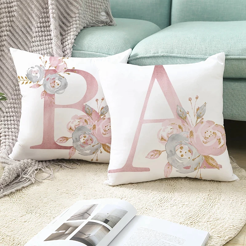 

Custom Pink Letter Decorative Cushion Cover Wedding Party Decoration Wedding Decorative Pillow Party Supplies Wedding Ornaments