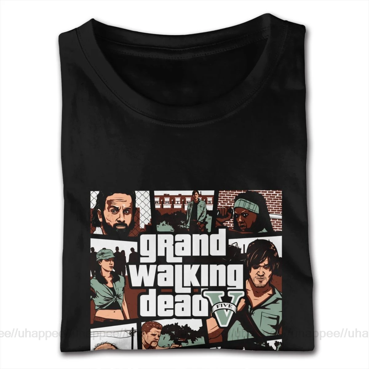 Дешевые Заказные Grand Walking Dead футболки мужские графические пользовательские с