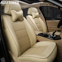 ausftorer perforated cowhide leather seat covers for cadillac ats accessories auto cover seats protectors supports styling 18pcs